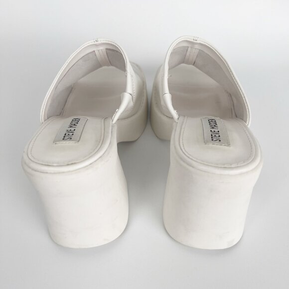 Steve Madden Kane Sandal Leather Platform High Heel Chunky Block 70s 1970s Disco - Picture 9 of 11